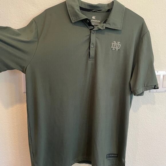 Colosseum Norte Dame Fighting Irish Army Green Polo shirt mens XL Collegiate - Picture 5 of 6